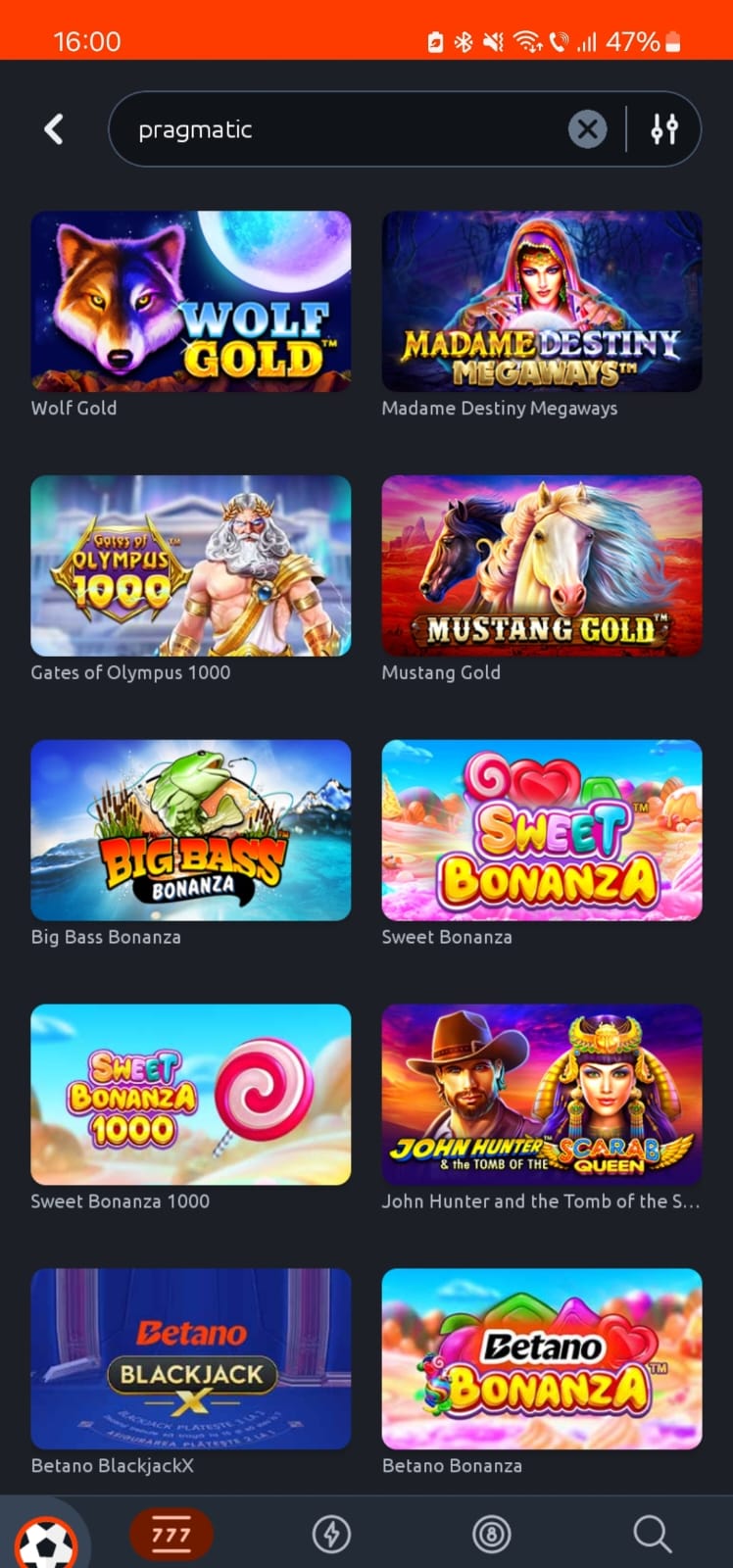 Betano Cassino app