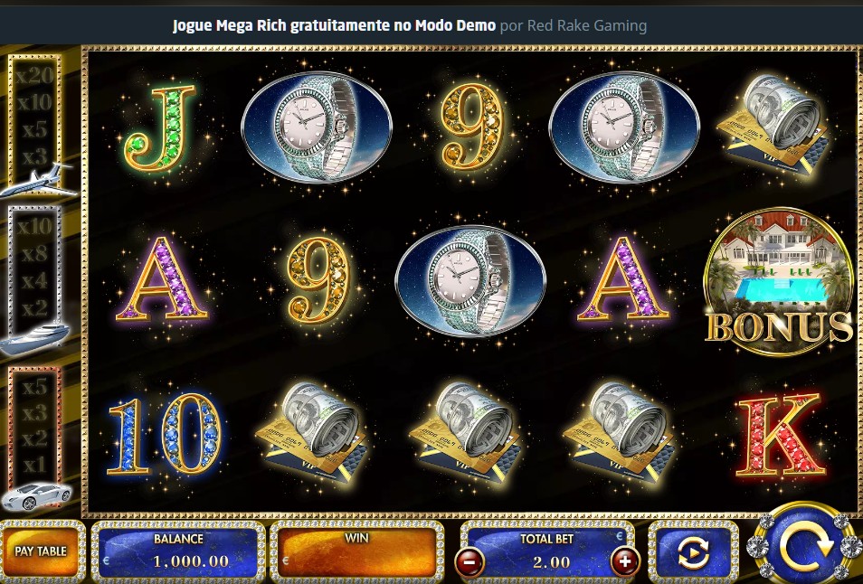 mega-rich slot na betano
