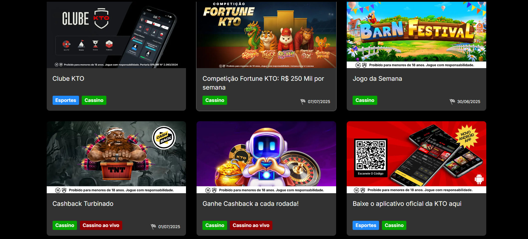 Promoções no KTO Casino