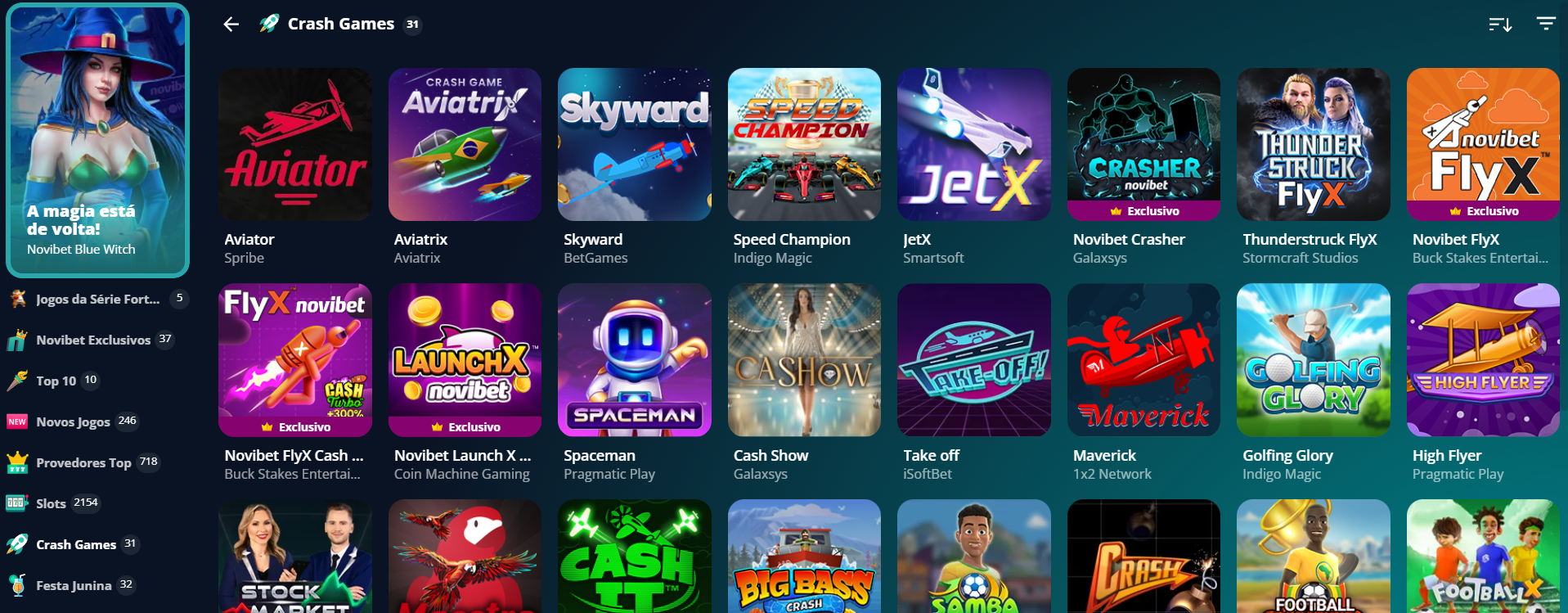 Novibet casino crash games