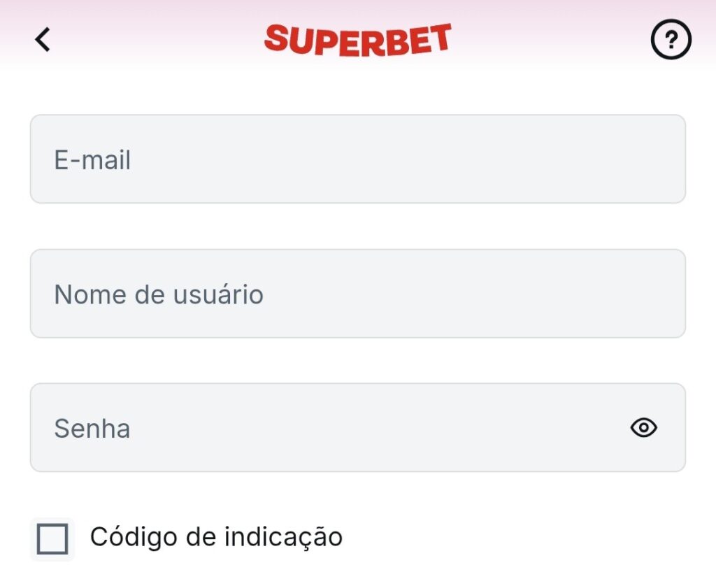 Cadastro Superbet