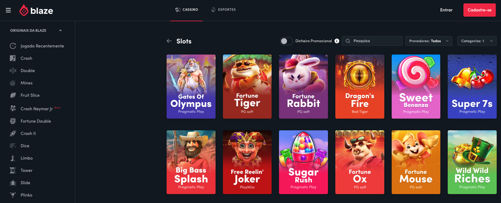 Cassino Blaze slots