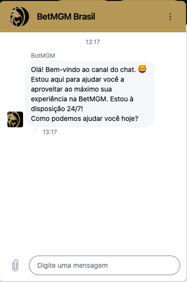 Chat ao vivo BetMGM