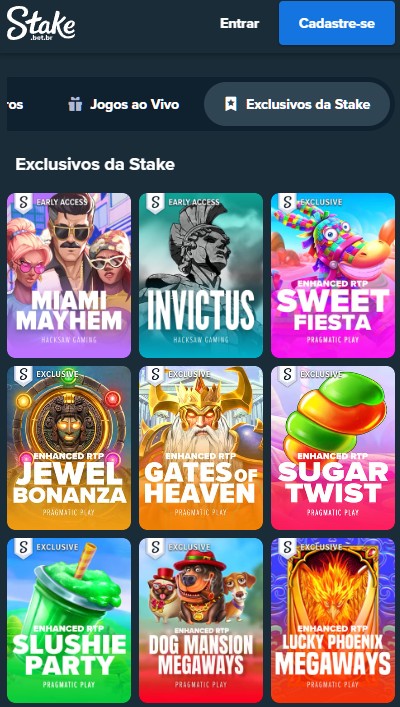 Exclusivos da Stake