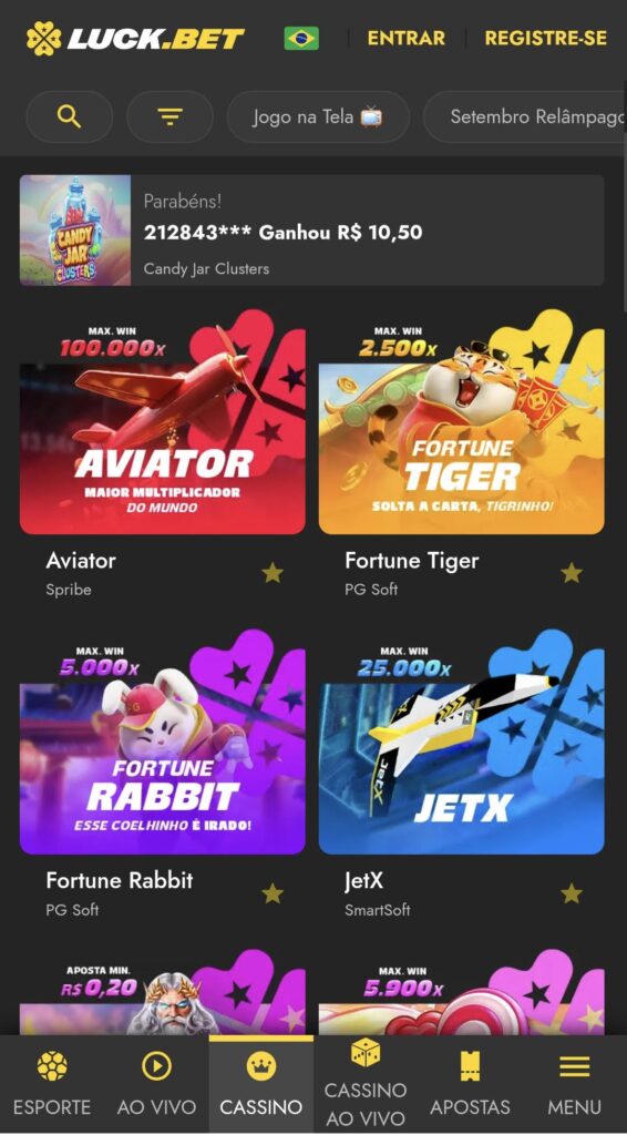 Luck Bet Cassino no celular