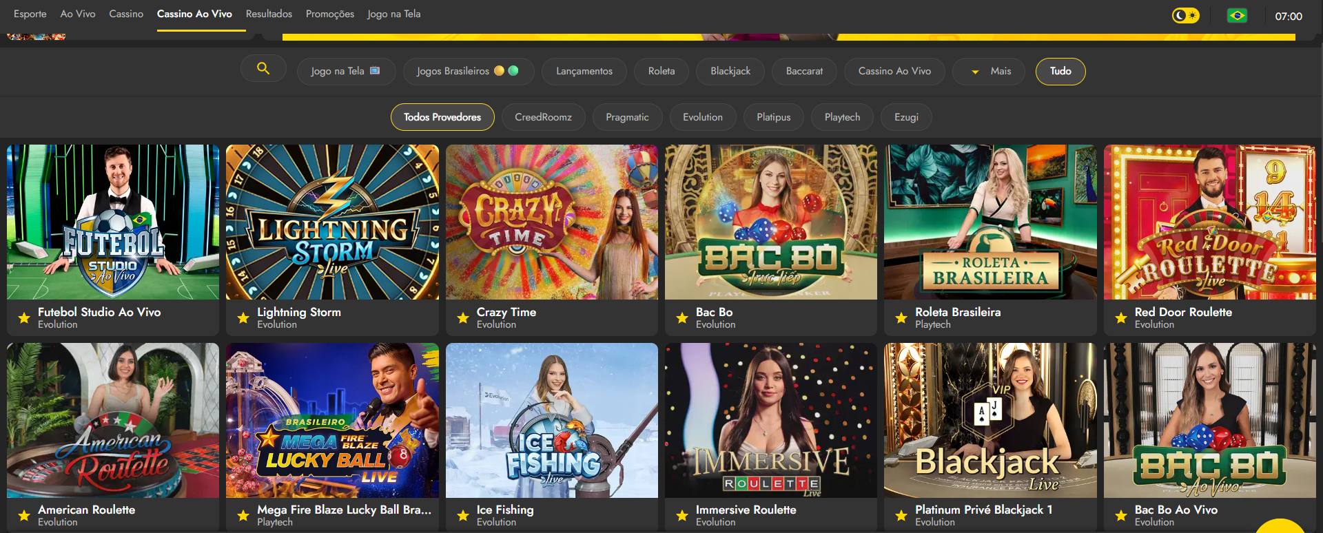 Luck Bet Cassino ao vivo