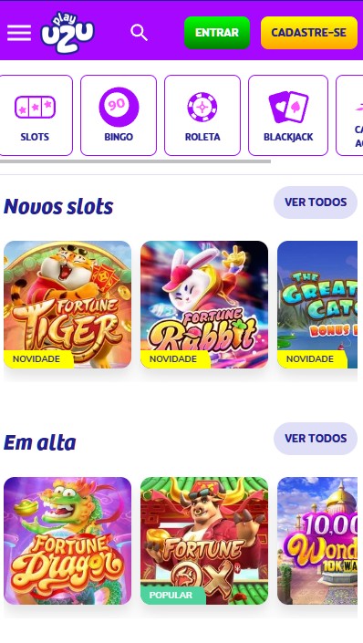 Jogos do PlayUZU Cassino